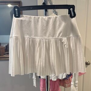 Lucky in Love White Pleated tennis  Mini Skirt
